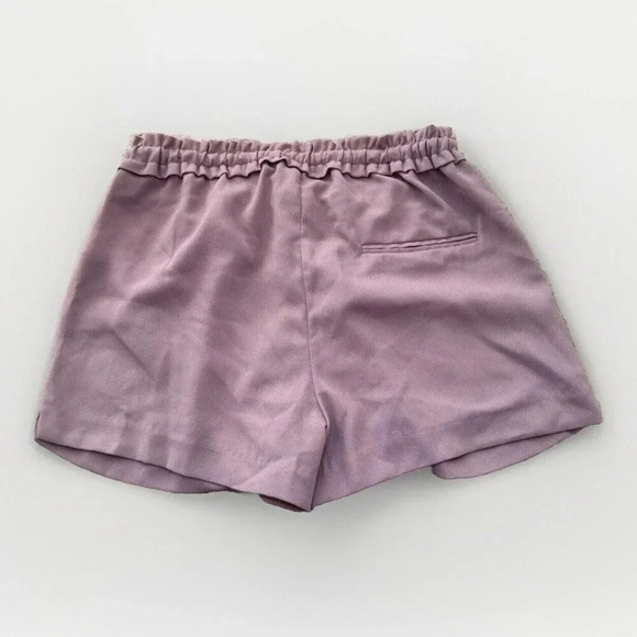 Lulus Jest Mauve Drawstring Dusty Rose Paper Bag Waist Shorts Small - Picture 6 of 6